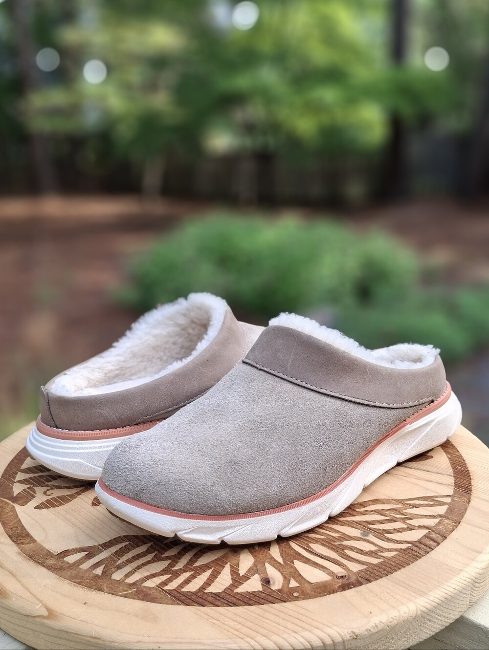 L.L.Bean Women's Kennebec Sherling Clogs In Saddle/River Rock Colorway Size 8